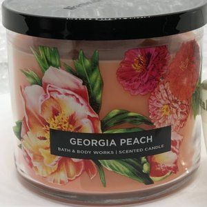 Georgia Peach 3 wick candle NEW Bath Body Works